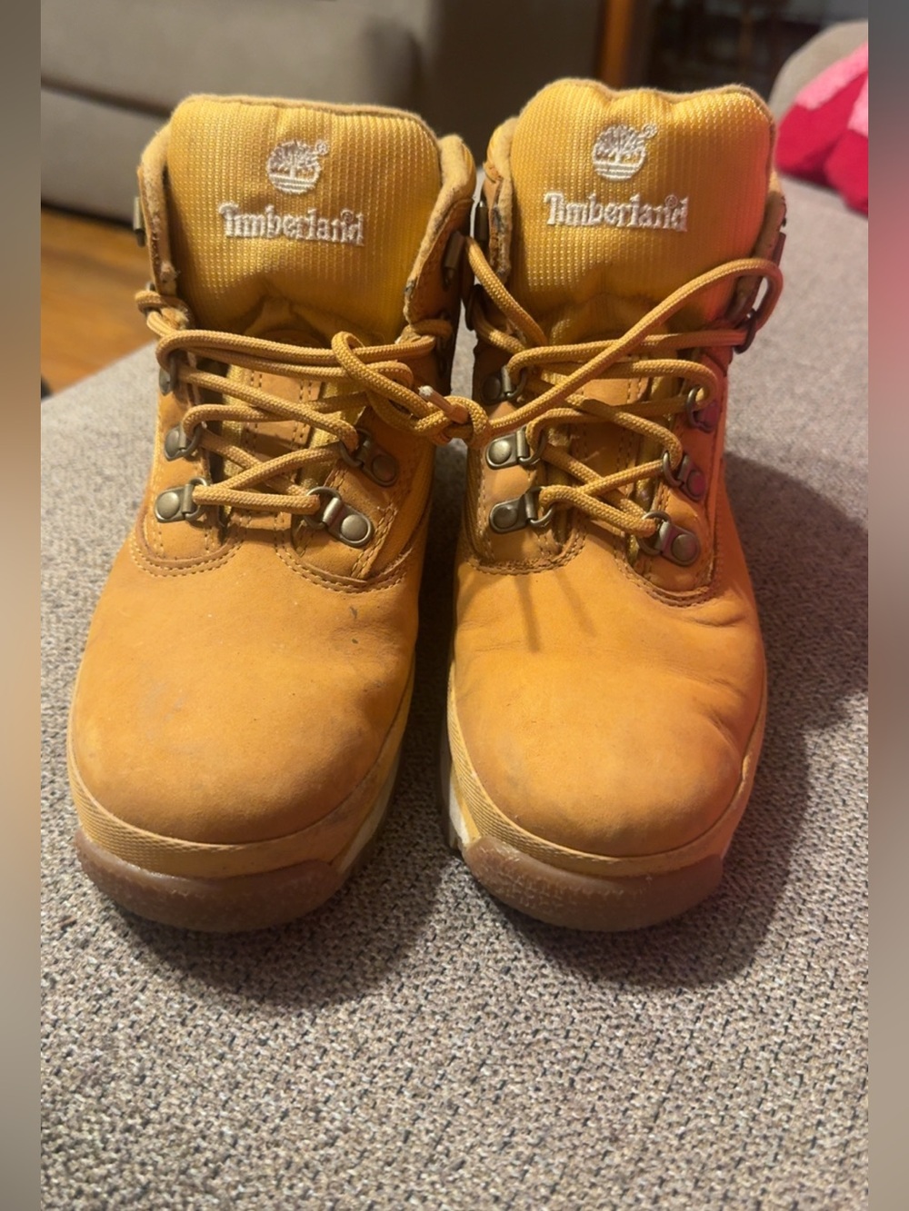 Timberland Yellow Tan Nubuck Lace-Up Boots